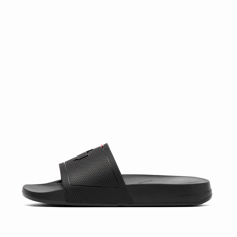 FitFlop Iqushion Rubber Schwarz - FitFlop Pantoletten Damen Schweiz [GJCW-08561]